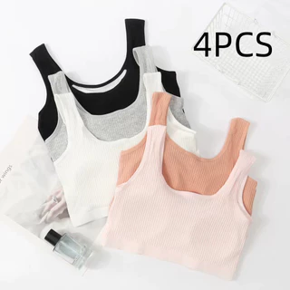 （4pcs）ชุดชั้นในเด็กลายน่ารักใส่ได้ 8-12 ขวบ รอบอก 20-30 นิ้ว