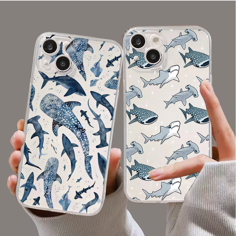 ฤดูร้อน Ocean Shark สําหรับ Xiaomi Mi 15T Pro 11 Lite POCO F7 X7 X6 X5 F5 M4 X4 Pro X4 GT 5G ฝาครอบ 