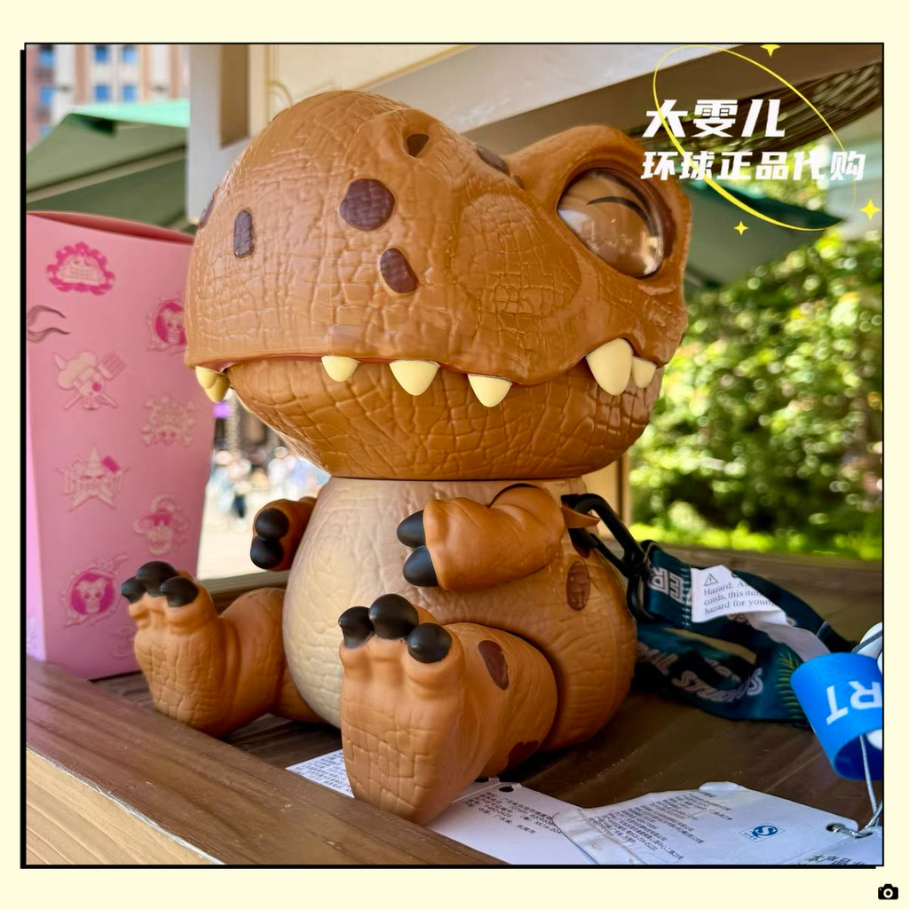 สตูดิโอสากล ของแท้ Jurassic World ไดโนเสาร์ Cub Tyrannosaurus Popcorn ถังถังเก็บถังของเล่น