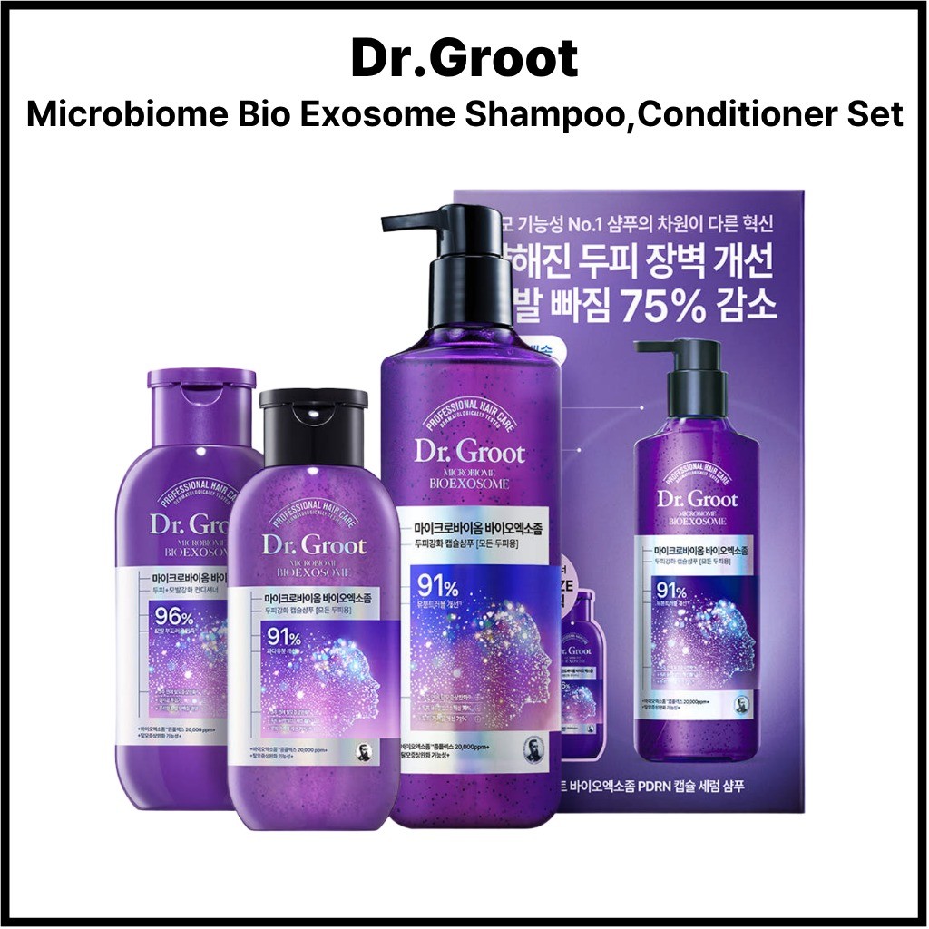 [Dr.Groot] Microbiome Bio Exosome Shampoo & Conditioner Set