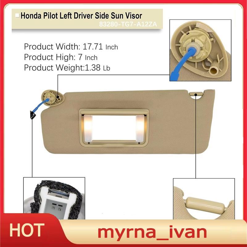 ที่บังแดดสําหรับนักบิน Sun Visor 83280-TG7-A12ZA 83280-TG7-A12ZB 83280-TG7-A11ZB ซ้าย