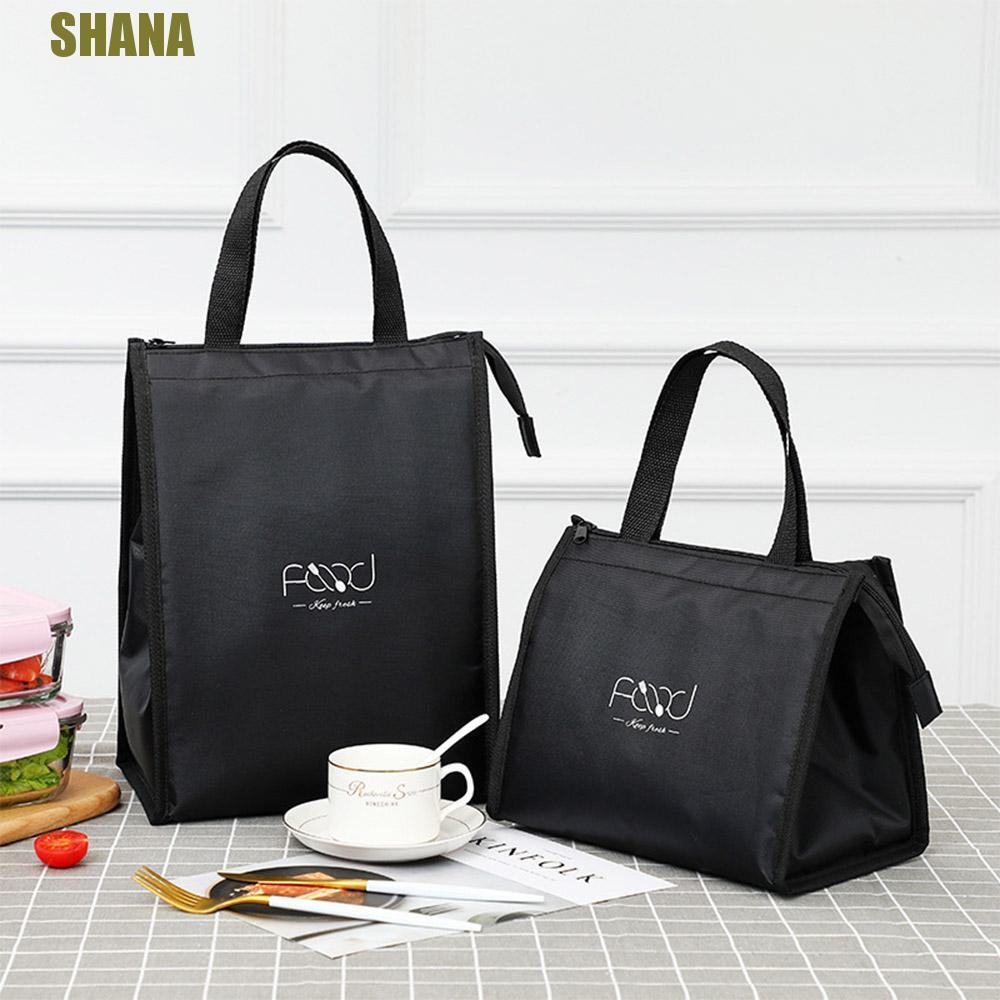 SHANA กระเป๋าเก็บความเย็นกล่องเก็บอาหารสําหรับเดินทางกระเป๋าถือฉนวนกันความร้อน Office Food Tote
