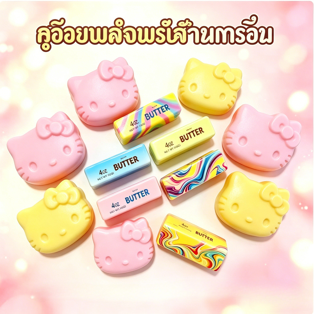 ของเล่นบีบช้า Kt Cat นุ่มสุดๆ สำหรับคลายเครียดและของขวัญสนุกๆ สำหรับโรงเรียนหรือออฟฟิศ