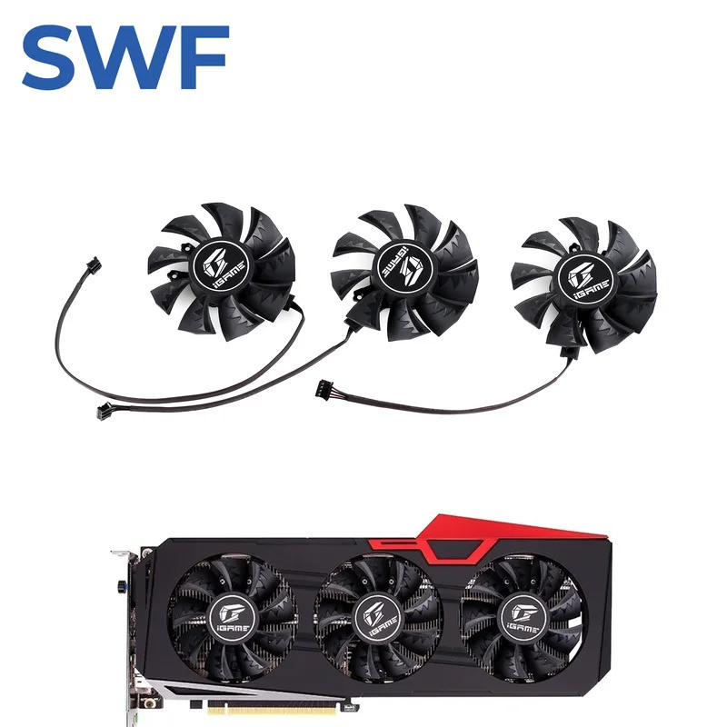 -75MM RTX 2070 พัดลมระบายความร้อน Super สําหรับ iGame RTX 2060 2070 Super Ultra OC V2 V3 กราฟิกการ์ด