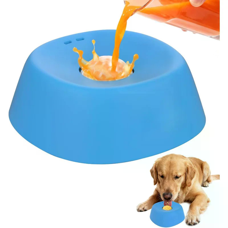 Anti-Choker Slow Feeder ชามสุนัขลื่น 3/4 ถ้วย - ของเล่นเลียสําหรับ Liquid Treats Bone Broth โยเกิร์ต