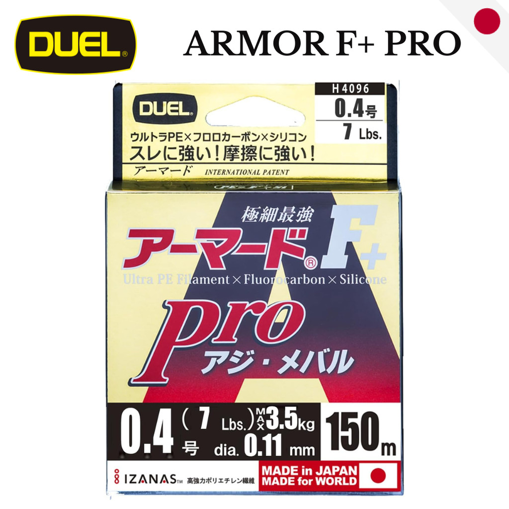 DUEL Armored F+ Pro Ajing Mebaru PE Line - Premium Finesse Hybrid Armor Fishing Line