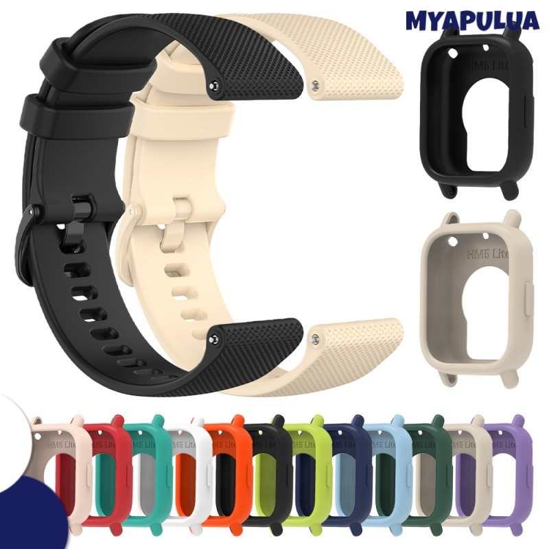 สายรัดกรณีซิลิโคน for Redmi Watch 5 Active ยางป้องกันหน้าจอปกวงข้อมืออุปกรณ์เสริม for Xiaomi Redmi Watch 5 Lite