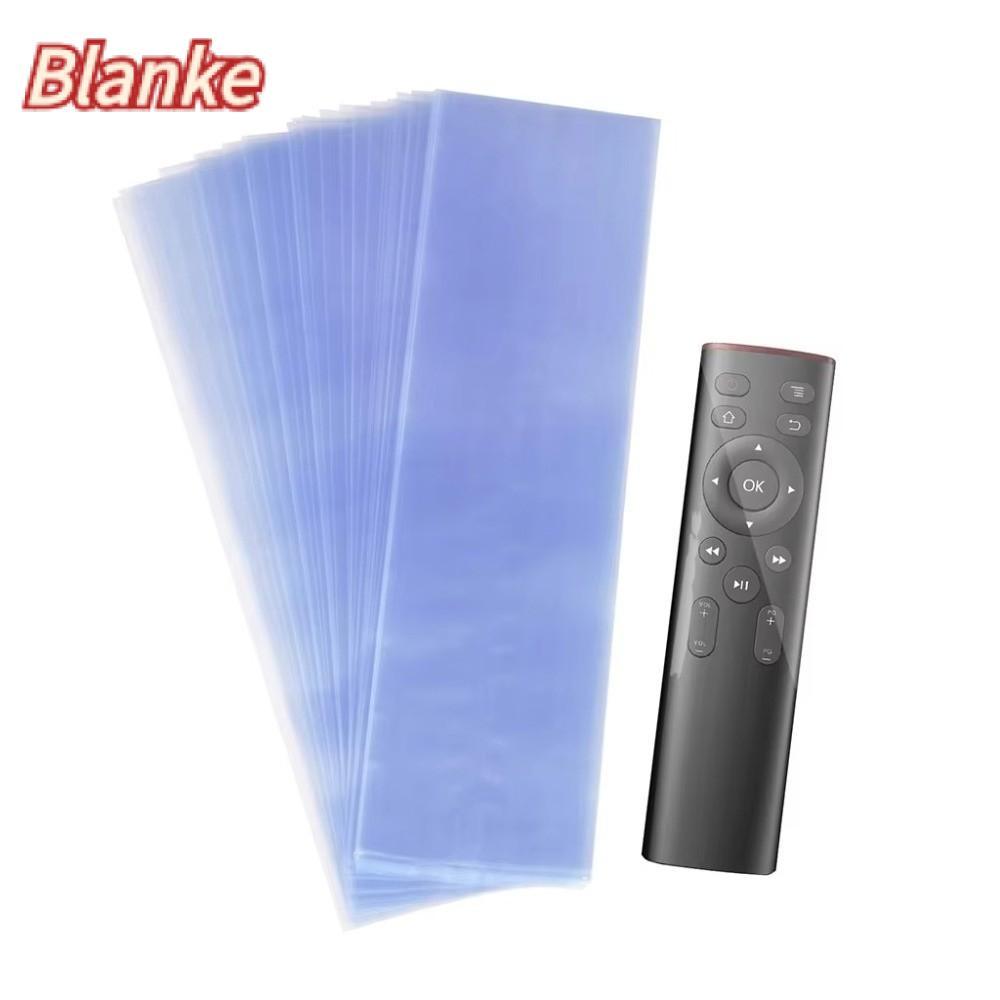 BLANKE 50 ชิ้นรีโมทคอนโทรลหดห่อกระเป๋า,กันน้ํามันกันน้ําโปร่งใสความร้อนหดฟิล์มกระเป๋า,ฝุ่นความร้อนหดพีวีซีหดห่อการควบคุมระยะไกลฝาครอบป้องกัน