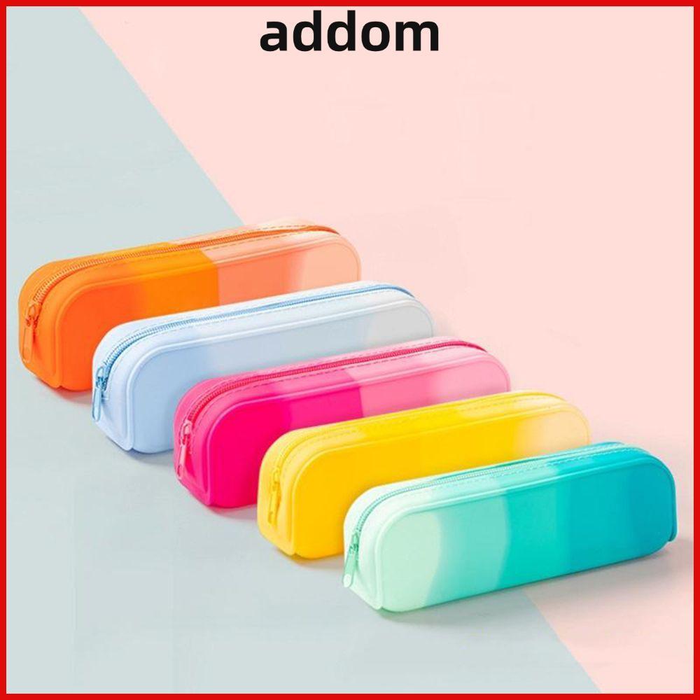 เพิ่ม กระเป๋าใส่ปากกา,สีไล่ระดับสีดินสอความจุขนาดใหญ่,อุปกรณ์การเรียนรู้มัลติฟังก์ชั่นซิลิโคนอ่อนนุ่มกระเป๋าเก็บปากกา