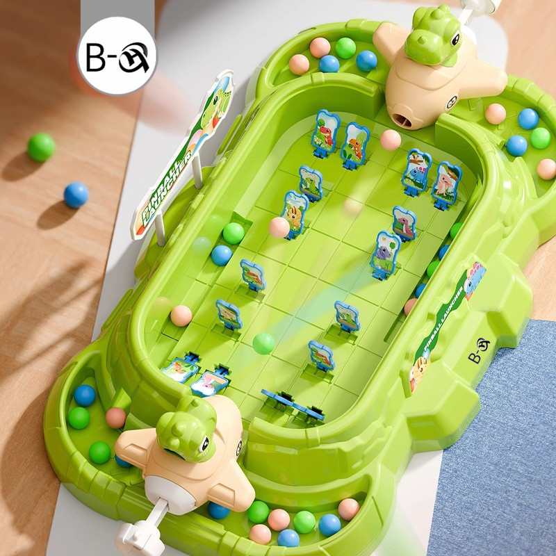 BHQ ของเล่นเด็ก เกมยิงลูกแก้ว คู่ต่อสู้เครื่องเกม รูปร่างไดโนเสาร์ เกมครอบครัว