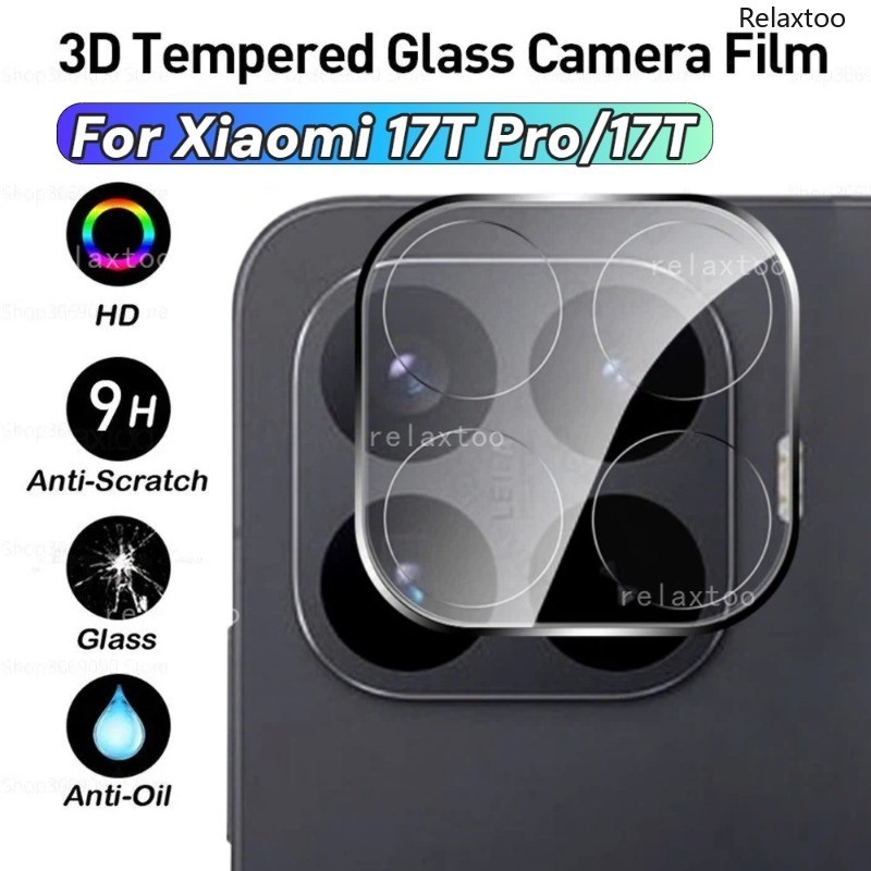 3 ชิ้นโปร่งใส 3D คลุมทั้งหมดฟิล์มแก้วกล้องสําหรับ Xiaomi 17T Pro 17TPro Xiaomi17T 17 T Pro Xiaomi17TPro 5G ป้องกันหน้าจอกระจกนิรภัยเลนส์กล้องกลับปกป้องฟิล์มโทรศัพท์