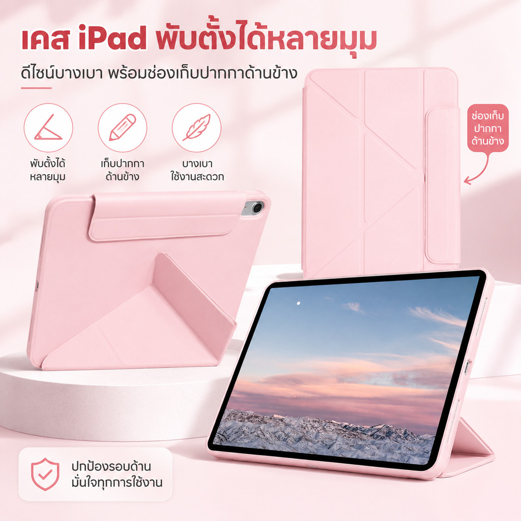 Yเคสไอเเพด for Mini6/Mini7 Air6 Air11 Air5/4/3 Gen10/Gen11รุ่นเคสแม่เหล็กAir13 Pro11 2024 M4 Pro10.5