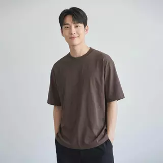 B&R เสื้อยืดแขนสั้น สีพื้น เรียบง่ายสไตล์ญี่ปุ่น หลวมสบาย ระบายอากาศได้ดี ลำลองแมทช์ง่าย