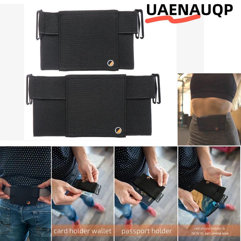 UAENAUQP กระเป๋าสตางค์ที่มองไม่เห็นกีฬา Minimalist เอวแพ็คกระเป๋า