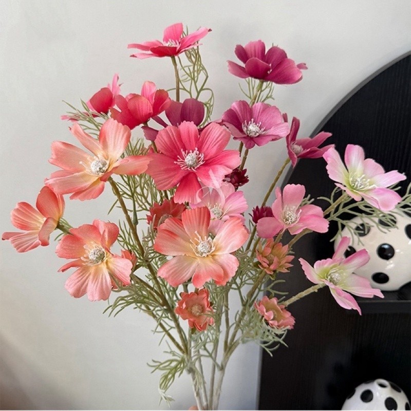 ดอกคอสมอส ดอกไม้ประดิษฐ์ Cosmos Flower สูง 58cm ดอกไม้จำลอง พร๊อพถ่ายรูป ตกแต่งบ้าน