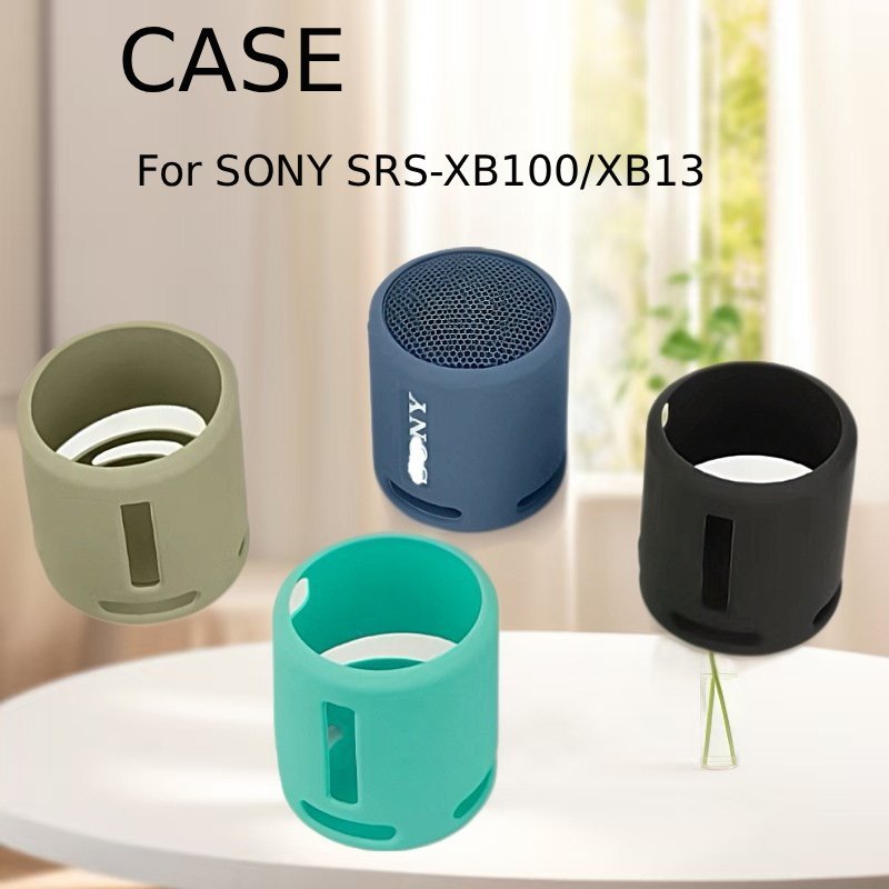 เคสซิลิโคนป้องกันสําหรับลําโพง For SONY SRS-XB100/XB13  Speaker เคสนิ่มแบบเต็มตัว กระเป๋าเก็บของ