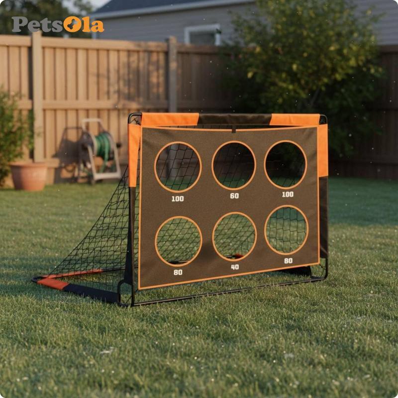 [PETSOLA] 2-in-1 Portable Soccer Goal Oxford Fabric Mini Goal Post Soccer Training Accessory สําหรับ