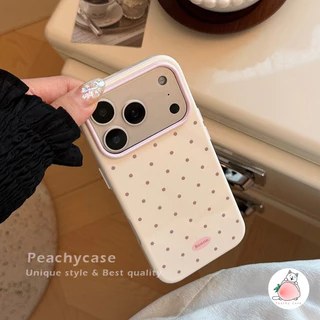 Simple Polka Dot Candy Color Mobile Case เข้ากันได้กับ iPhone 17 16 15 14 13 Pro Max 16promax Big Hole Dirt Resistance ฝาหลังปลอก TPU
