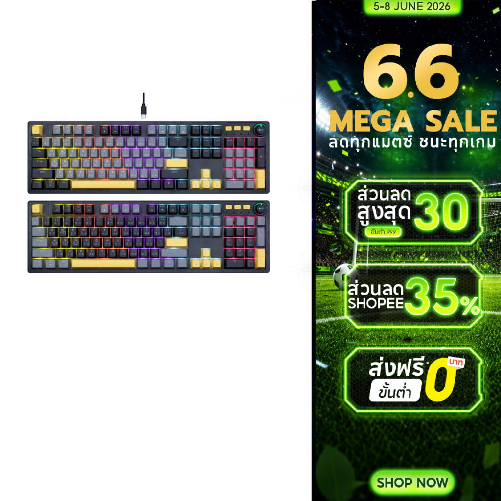 [ประกัน 2 ปี] EGA TYPE CMK12 คีย์บอร์ดเกมมิ่งขนาด100% Hot-Swappable 3 Pin Mechanical Mini RGB