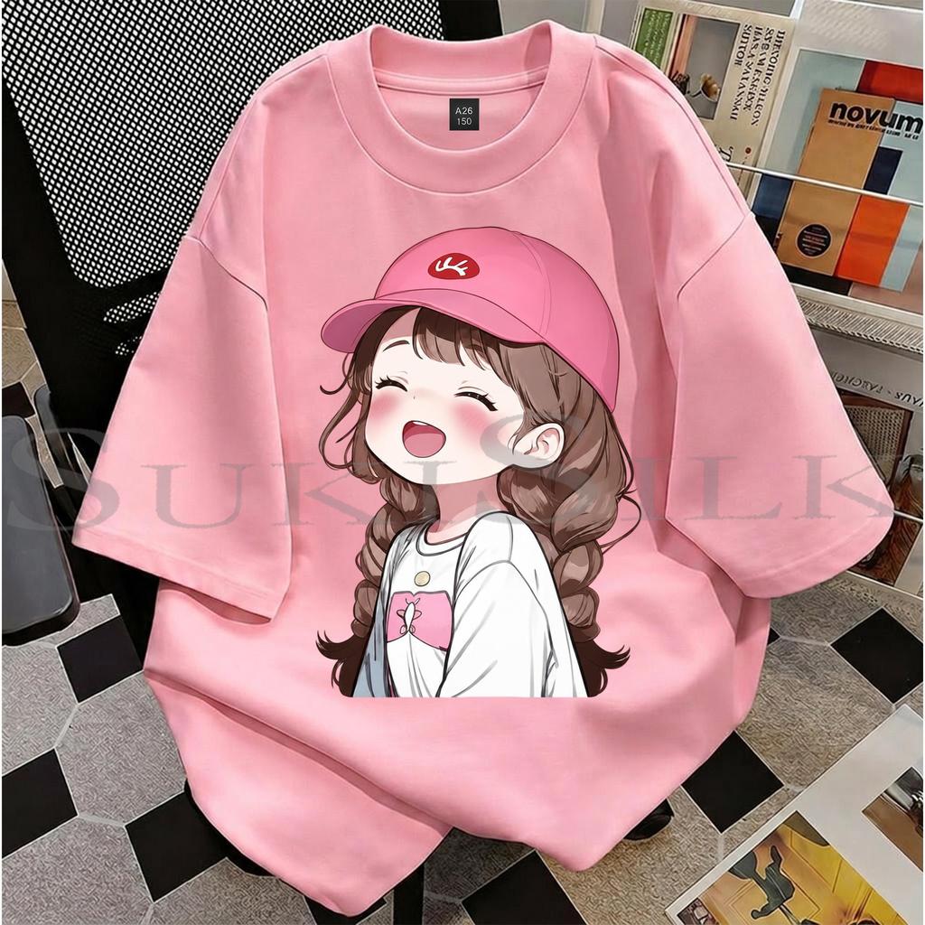 เสื้อยืด oversize เกาหลี ผ้าคอตตอนแท้ 100% เย็นจัด แห้งไว ระบายอากาศดี unisex ใส่ได้ทั้ง ชายหญิง #105