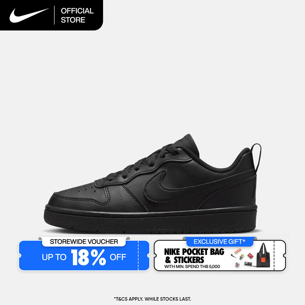 Nike Older Kids' Court Borough Low Recraft Shoes - Black [DV5456-002]