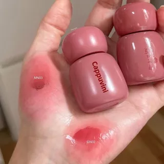 Cappuvini 12 สีน่ารัก Little Fatty Mirror Lip Glaze Moisturizing Matte Lip Mud ลิปสติก