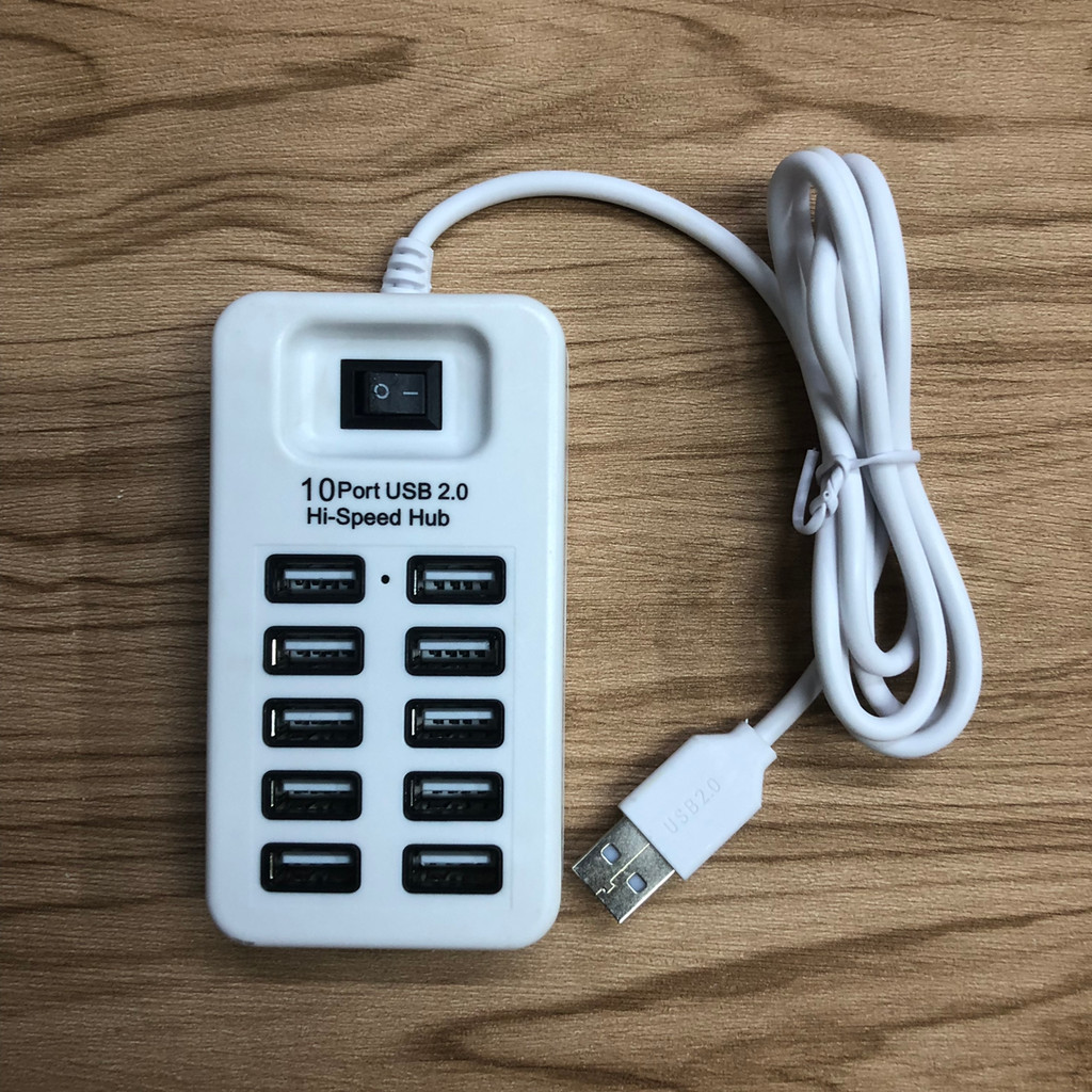 Usb Splitter 10-Port Extender Splitter Hub Notebook Desktop USB ตัวแปลงหนึ่งต่อ-10usb