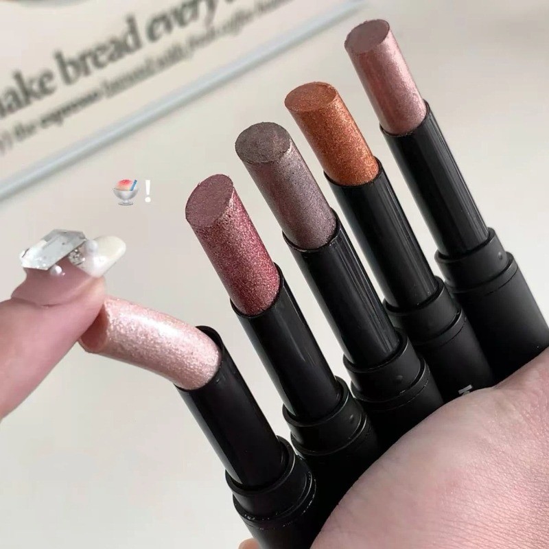 YZS Jelly Eyeshadow Stick Pearlescent Glitter Contour Highlight Eyeshadow Beginner Lazy Highlight Mu