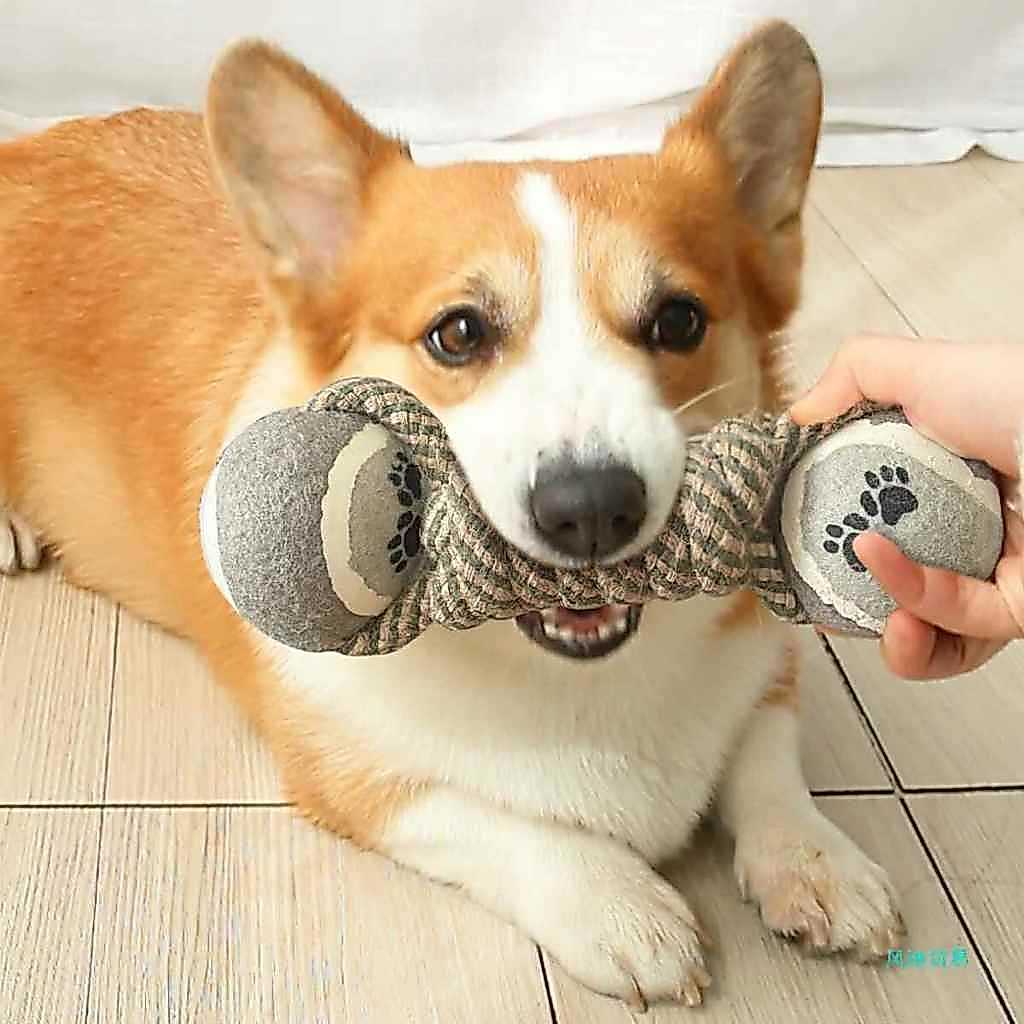 เชือกเทนนิส 2 หัว เชือกของเล่นสําหรับ DOGS TO CLEAN TEETH MA888
