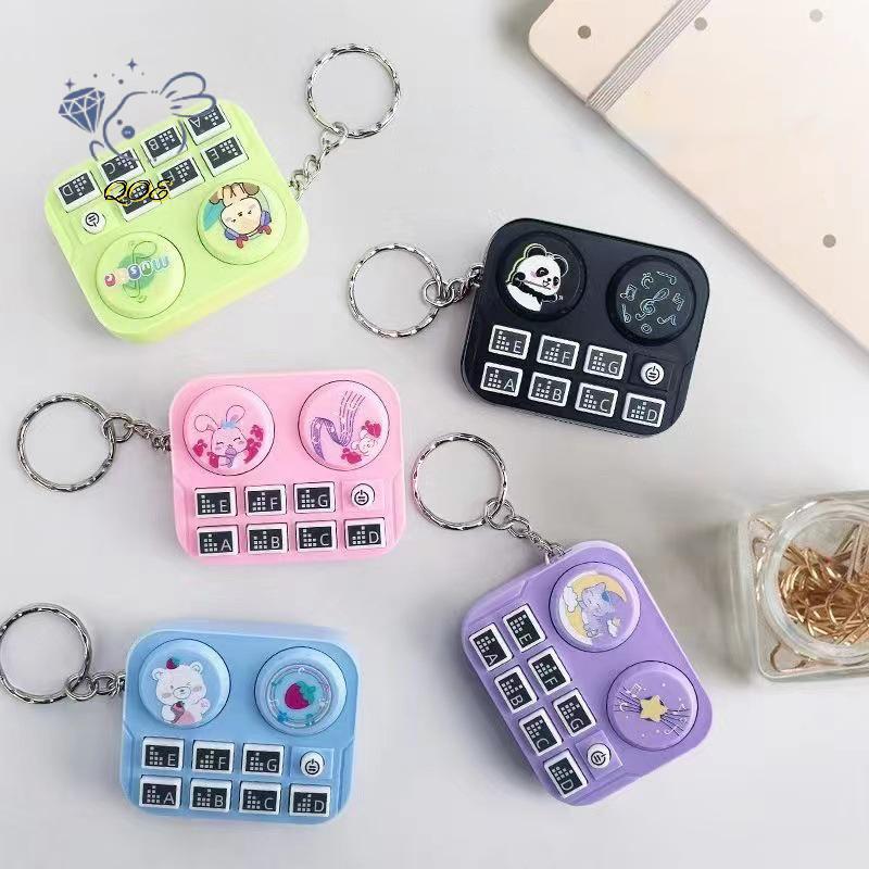 [QOE] ตลก Mini Rhythm Instrument Turntable จี้ของเล่น Dpression สัตว์ DJ ของเล่น VN
