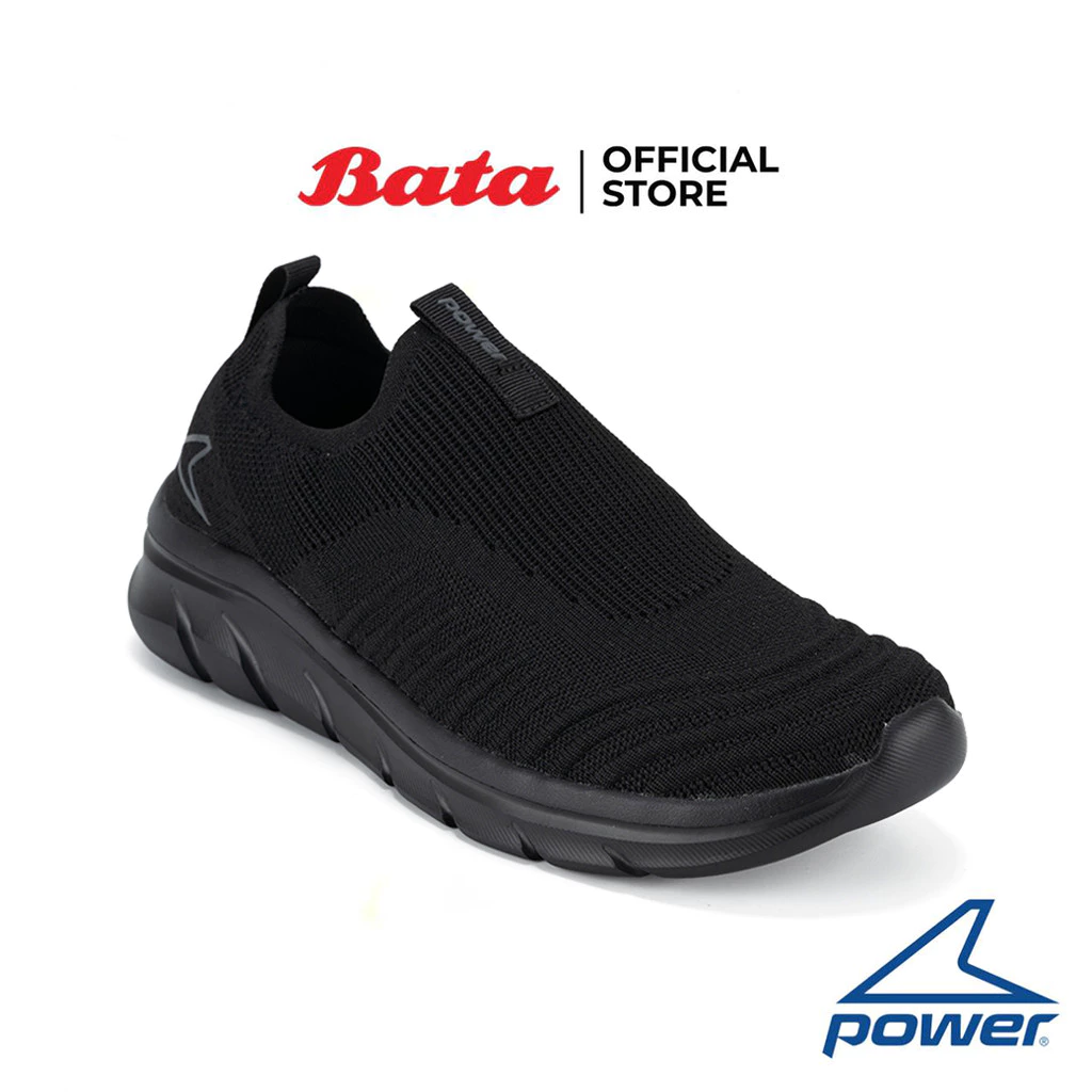 Bata บาจา Power รองเท้าผ้าใบสลิปออน ออกกำลังกายแบบสวม สำหรับผู้ชาย รุ่น BONDI สีเทา 8282849 สีดำ 8286849