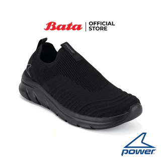 Bata บาจา Power รองเท้าผ้าใบสลิปออน ออกกำลังกายแบบสวม สำหรับผู้ชาย รุ่น BONDI สีเทา 8282849 สีดำ 8286849