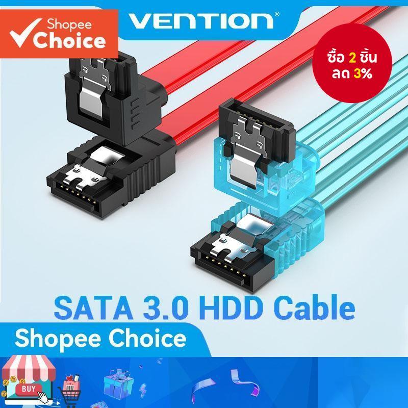 Vention Sata Cable แบบตรงและ HDD Sata 3.0 Sata Connector สําหรับ Iii SSD HDD ฮาร์ดไดรฟ์: สีฟ้า, มุมขวา