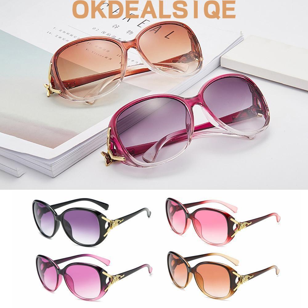 OKDEALS1QE แว่นตากันแดดผู้หญิง Streetwear แว่นตากรอบแว่นตาขนาดใหญ่ Retro Shades