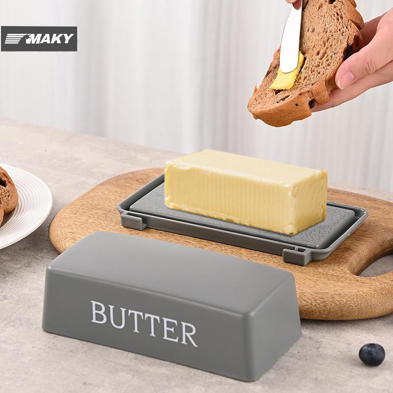 [MAKY] Butter Cheese Storage Box กล่องตัดเนยพร้อมฝาปิดและเคาน์เตอร์ Butter Keeper สําหรับตู้เย็นห้องครัว TH