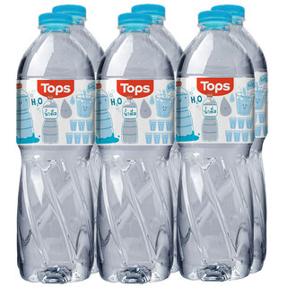 ท็อปส์น้ำดื่ม 1500มล. แพค 6 Tops Drinking Water 1500ml. Pack 6 [หมายเลขบาร์โค้ด 8853474057887 ]
