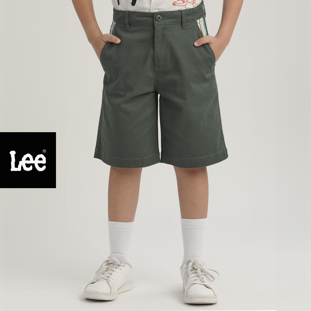 LEE KIDS กางเกงขาสั้นเด็กผู้ชาย คอลเลคชั่น Lee x Akid From Yesterday ทรง รุ่น LK F325BSHON18 - สีเขียว