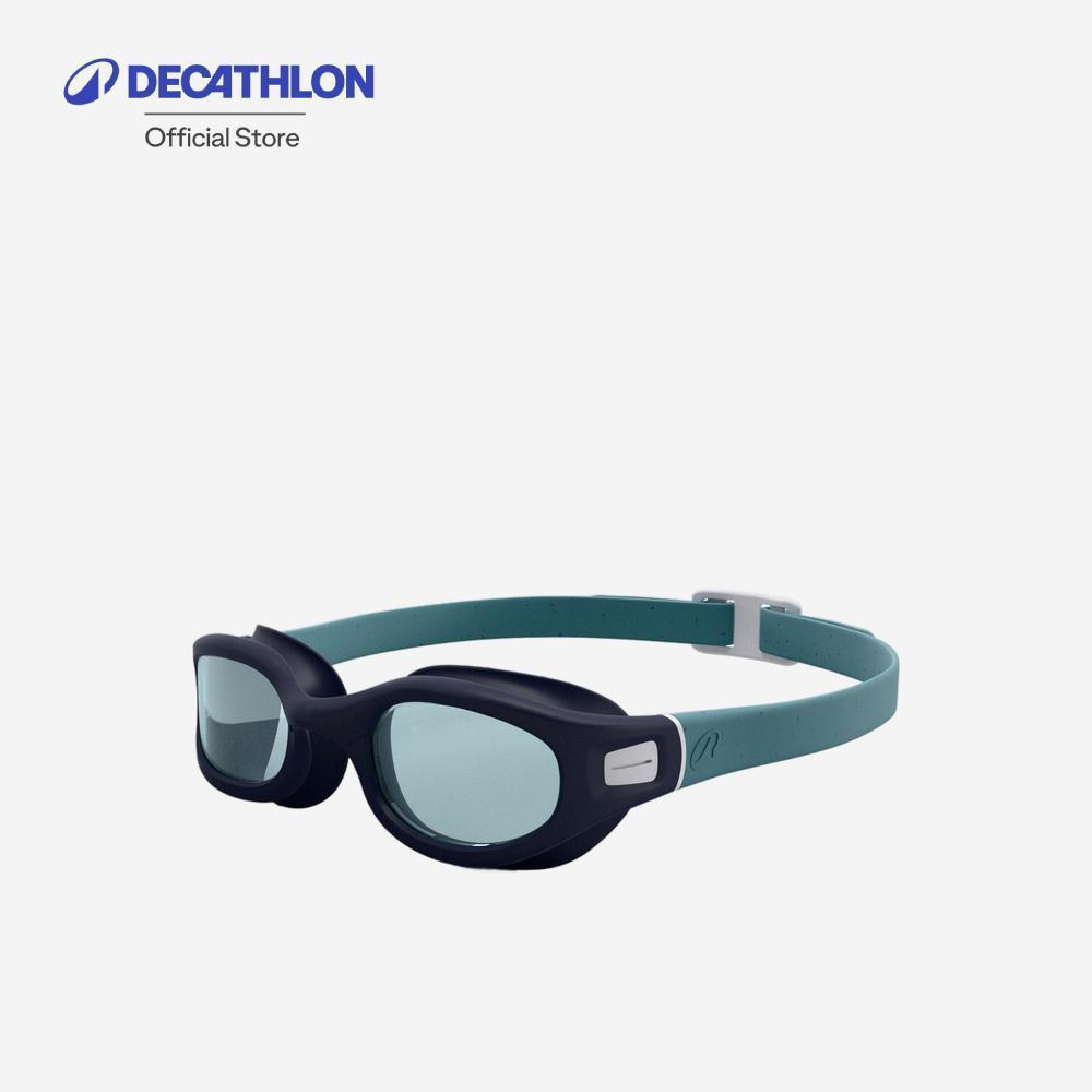 Decathlon Swimming Goggles Size L Green Tinted แว่นตาว่ายน้ำไซส์ L ชนิดเลนส์เคลือบสีเขียวอ่อน รุ่น Soft - Turquoise