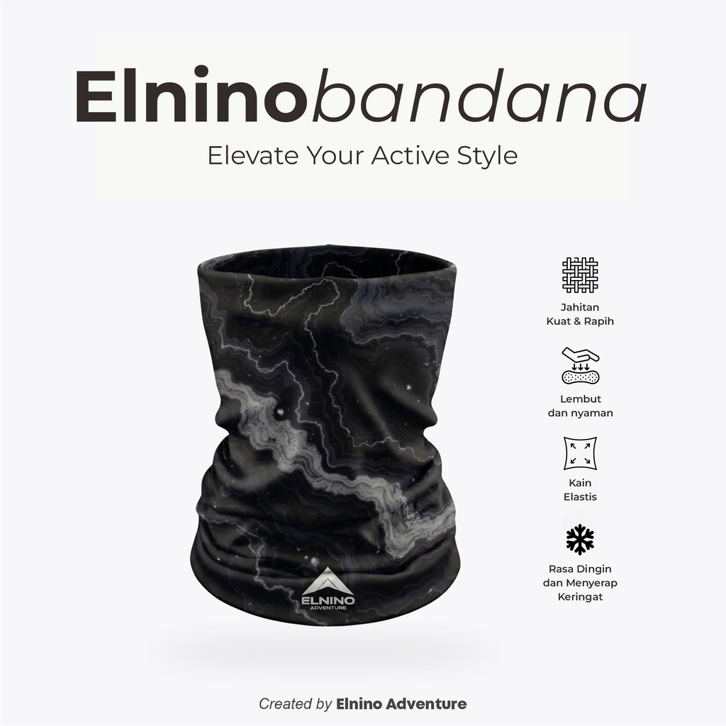 Elnino Multipurpose Headwear Mask Bandana Buff Bando Outdoor Quick dry - Galaxy