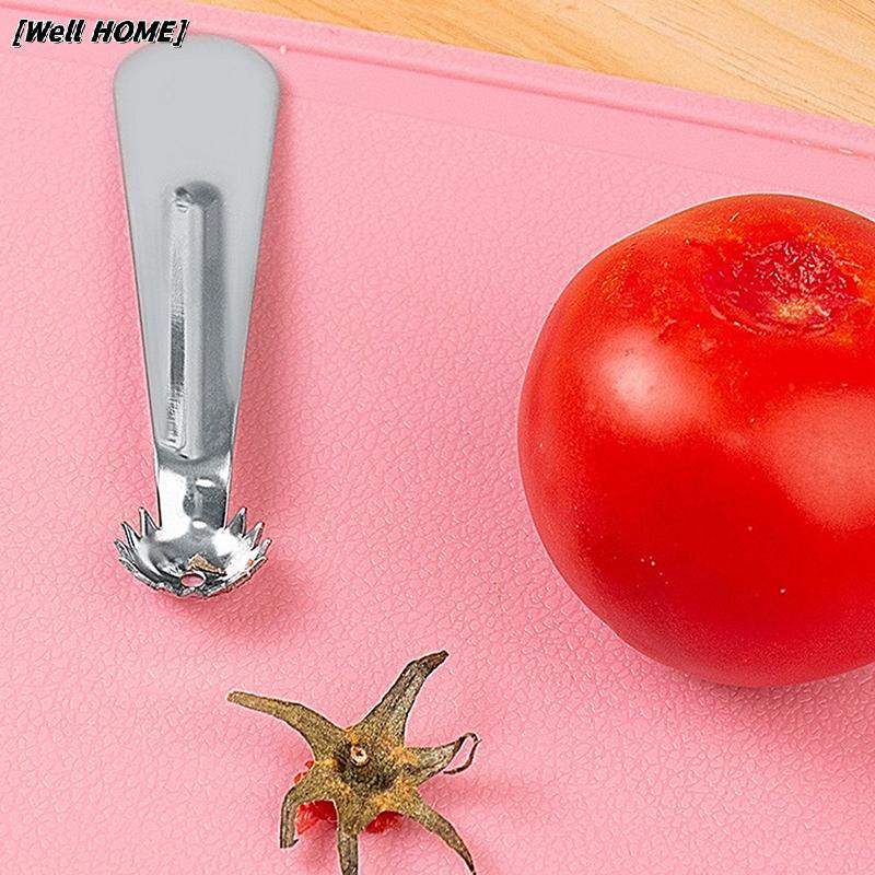 [Well HOME] Tomato Corer Tool Strawberry Stainless Steel Corer Remover Tool Portable Tomato Top Stem