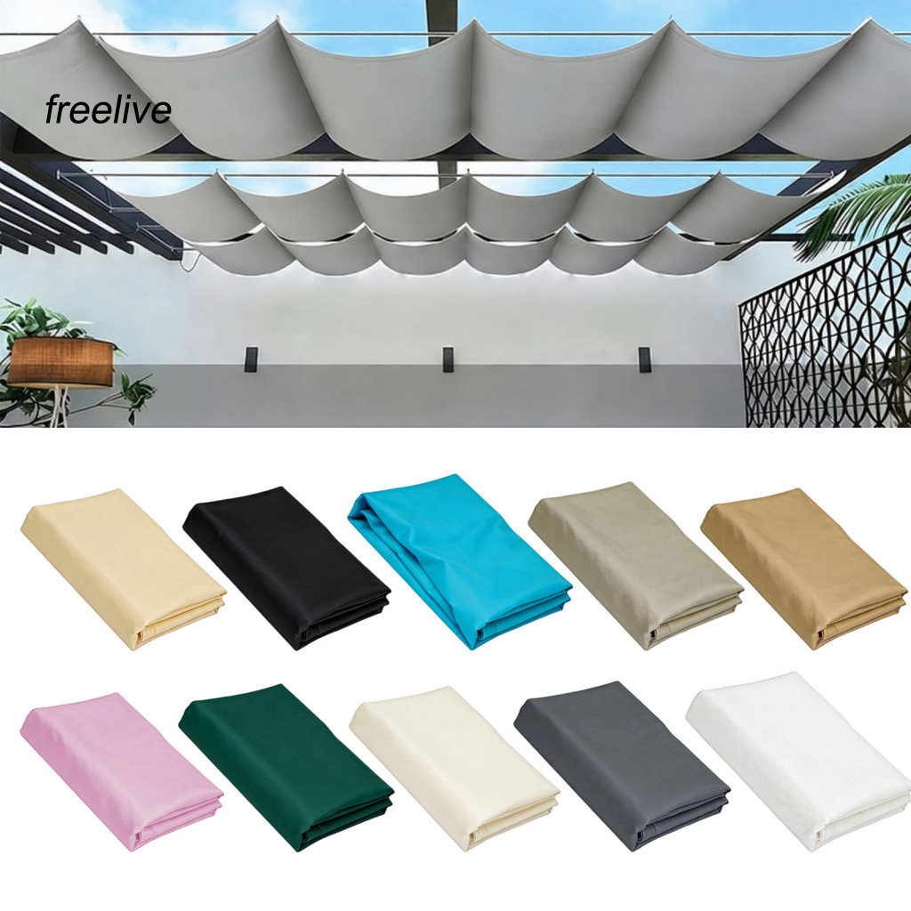 {freelive} ปรับ Sun Sail Retractable Shade Sail Retractable Sun Shade Sail พร้อมตาไก่เชือกปรับหลังคา