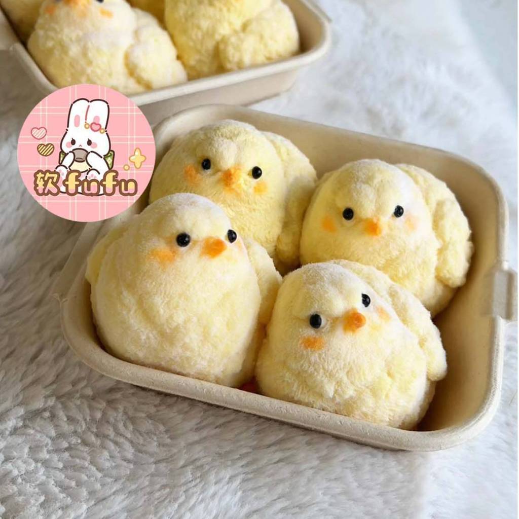 ของเล่นสกุชชี่ลูกไก่น่ารักเด้งช้าของเล่นคลายเครียดของขวัญสร้างสรรค์สําหรับเพื่อน