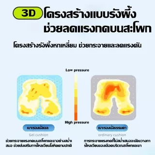 เบาะเจลรองนั่ง แก้เจ็บก้น รังผึ้ง ระบายอากาศดี ใช้ได้กับเด็กและผู้ใหญ่ สำหรับรถยนต์ เก้าอี้ทำงาน และมอเตอร์ไซด์