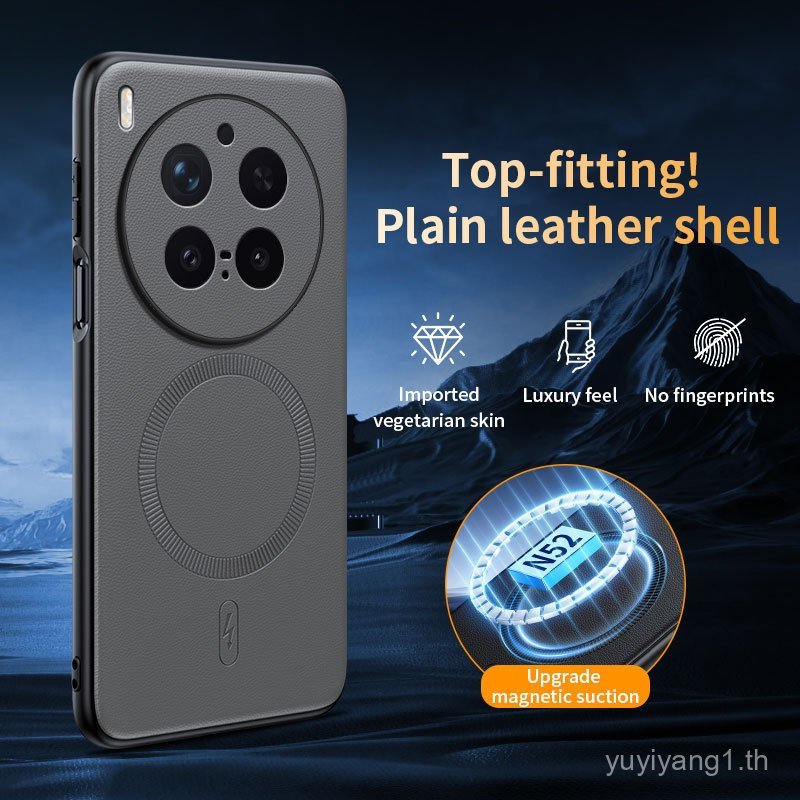 หรูหรา N52 แม่เหล็กที่แข็งแกร่งหนังสําหรับ Vivo X300 X200 Ultra Pro mini FE S300S X200S เคสโทรศัพท์ 