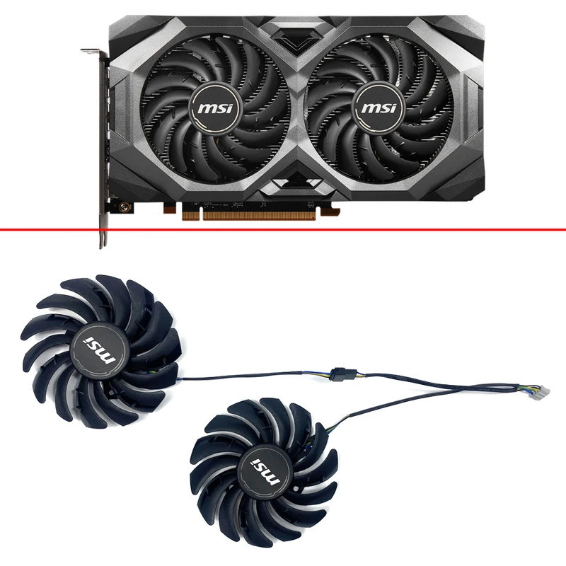 Iiพัดลมระบายความร้อน 87 มม.PLD09210S12HH 4Pin RX5600 RX5700 Cooler พัดลมสําหรับ MSI RADEON RX 5600 5