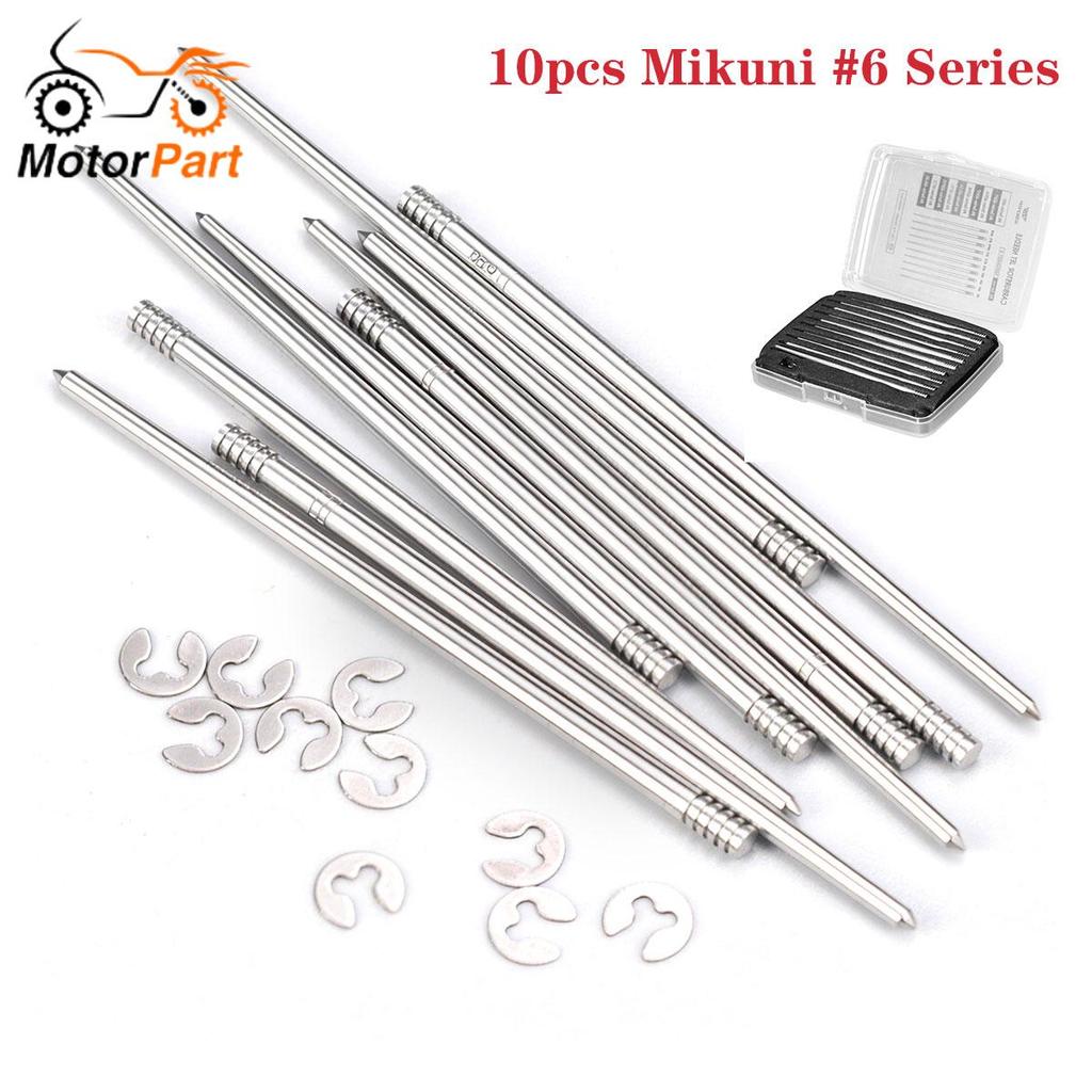 10Pcs 6 Series Mikuni Carburetor Jet Needles Stainless Steel Tuning Needle Kit Fit TM36 TM38 TMX VM3