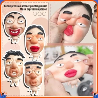 ของเล่นบีบหน้าแปลก นุ่มนิ่ม ยืดหยุ่น ตลกคลายเครียด ตุ๊กตา 3D เด้งช้า ของเล่นแกล้งเพื่อน