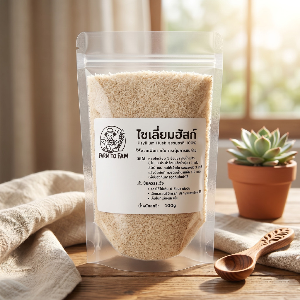 ไซเลี่ยมฮัสค์ ของแท้ 💯 ใยอาหาร  Psyllium Husk ไฟเบอร์สูง ดีท็อกซ์ลำไส้ ขาวสะอาด เกรดA