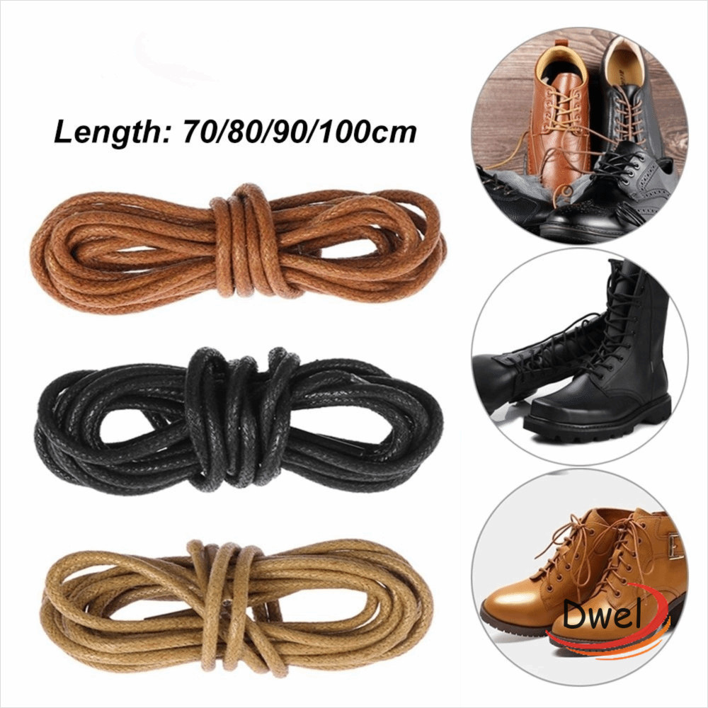 DWEL รองเท้า Laces Strings สําหรับผู้ชายและผู้หญิง รอบเชือกผูกรองเท้าหนัง Waxed ความยาว 70/800/90/100 ซม.