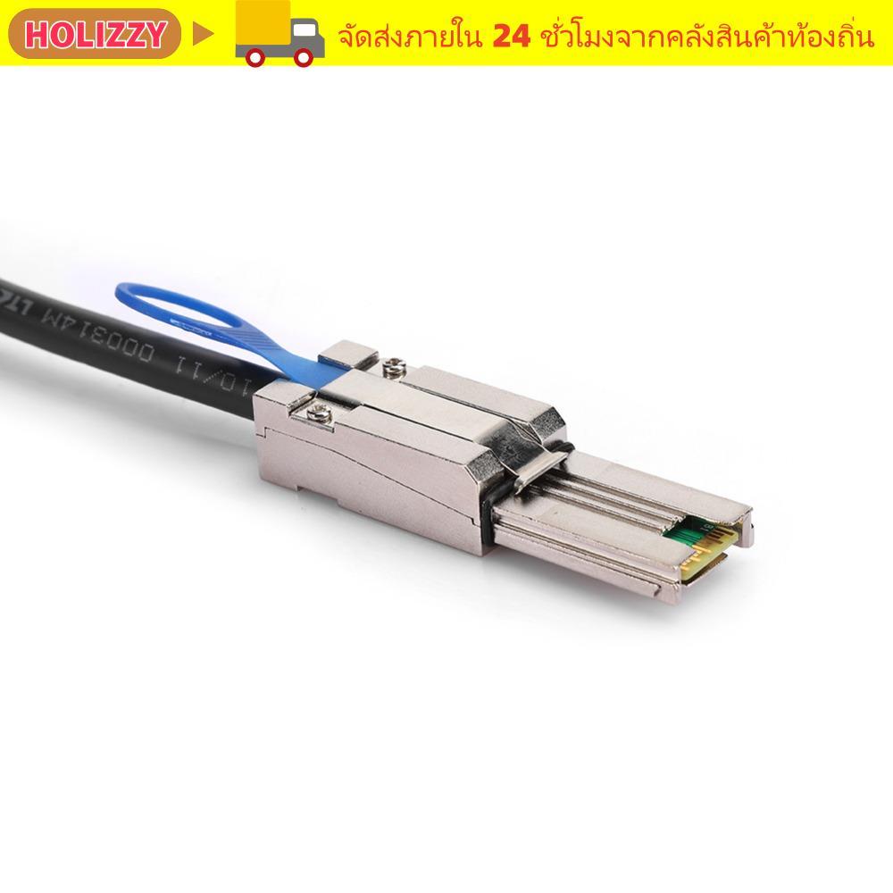 HOLIZZY SFF-8088 สายเคเบิล 26P ถึง 4 X SATAs, สายเคเบิล SAS ขนาดเล็กแบบพกพา 6Gbps, ทนทาน 1 เมตร Serv